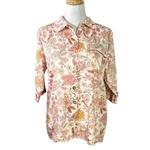 Papinelle Pink Floral PJ Top Size Medium